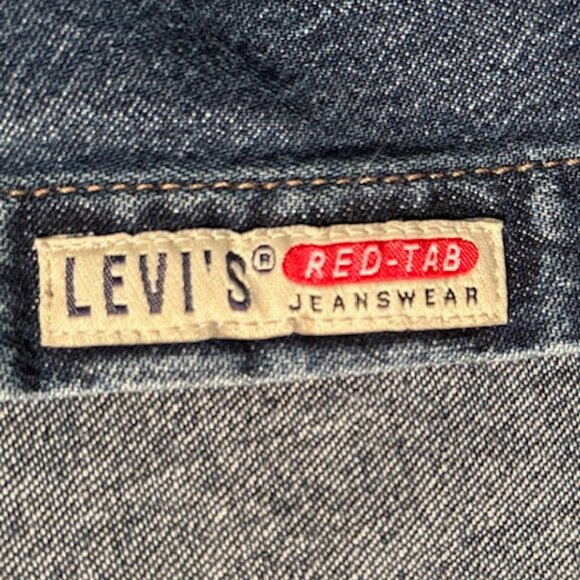 Levi's Vintage Red Tab Denim Shirt Chest Pockets Shacket  Size XL w/defect - Picture 7 of 10